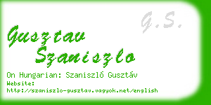 gusztav szaniszlo business card