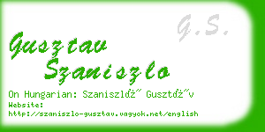 gusztav szaniszlo business card